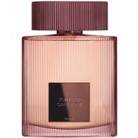 Tom Ford Cafe Rose Eau de Parfum, 100 ml, ribbed pink glass bottle with a round cap and metallic label.