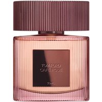 Pink ribbed bottle of Tom Ford Cafe Rose Eau de Parfum, 30 ml, with a dark rose cap and square label.
