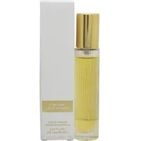 Tom Ford Costa Azzurra Eau De Parfum 10ml, clear cylindrical bottle with gold cap, white box packaging.