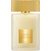 Tom Ford Eau de Soleil Blanc perfume, 50 ml, frosted bottle with gold cap and label.