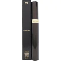 Black Tom Ford Extreme Mascara 01 Raven with gold logo and sleek cylindrical tube next to matching black box.