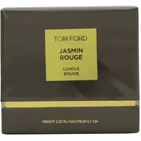 Dark brown Tom Ford Jasmin Rouge candle box with gold label and text, 200g size.