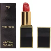 Tom Ford Lip Colour Hiro, red lipstick in gold and black case with TF logo on cap and lipstick.