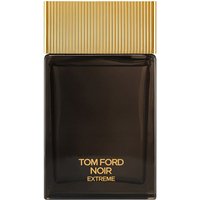 Black rectangular bottle with gold ribbed cap, labeled "Tom Ford Noir Extreme" in gold text.