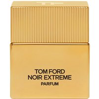 Gold Tom Ford Noir Extreme Parfum bottle, 50 ml, with ribbed cap and bold black text.