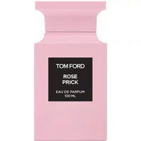 Pink Tom Ford Rose Prick Eau de Parfum bottle, 100 ml, with black label and bold white text.