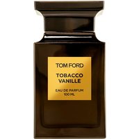 Tom Ford Tobacco Vanille Eau de Parfum, 100 ml, in a dark brown rectangular bottle with a gold label.