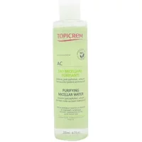 Topicrem AC Purifying Micellar Water 200ml bottle, green label with red logo and white cap.