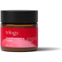 Trilogy Vital Moisturising Cream in a 60ml amber jar with black lid and red label for normal/dry skin.