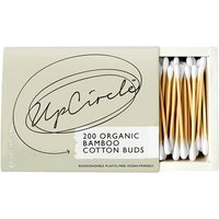 UpCircle Bamboo Cotton Buds, 200 pieces in eco-friendly packaging with white cotton tips and bamboo sticks.