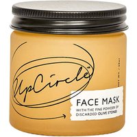 Amber jar of UpCircle Kaolin Clay Face Mask with black lid and cursive logo, 60ml.
