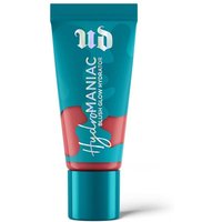 Teal and red Urban Decay Hydromaniac tube with white logo and text, featuring a metallic cap.
