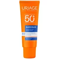 Orange tube of Uriage Bariesun Fair Tinted Cream SPF 50+ with blue label and white text, 50ml size.