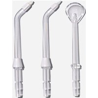 Clear UV steriliser tips for Spotlight Oral Care water flosser, featuring three distinct nozzle designs.