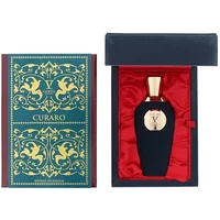 V Canto Curaro Extrait De Parfum 100ml, navy bottle with gold cap, in ornate green and red box with gold accents.