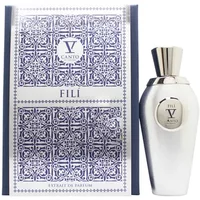 V Canto Fili Extrait De Parfum 100ml, sleek silver bottle with ornate blue and white box design.