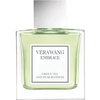 Vera Wang Embrace Green Tea & Pear Blossom Eau De Toilette 30ml, clear square bottle with silver cap and white label.