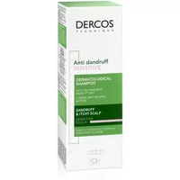 White Vichy Antidandruff Shampoo box with green accents, labeled "Sensitive Hair 200ml" and "Dercos Technique."