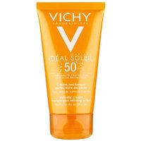 Vichy Capital Soleil SPF50 face cream, orange tube, white text, 50ml, designed for oily skin.