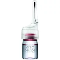 Vichy Dercos Aminexil Clinical 5 vial, clear bottle with white applicator, purple liquid inside.