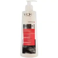 White Vichy Dercos Energising Shampoo bottle, 400ml, with pump dispenser and red label detailing.