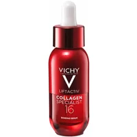 Red Vichy Liftactiv Collagen Specialist 16 Bonding Serum bottle with white dropper cap, 30ml size.