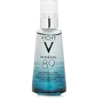 Vichy Mineral 89 booster in a clear blue gradient bottle with a white pump and silver cap, 50ml size.