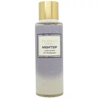Victoria's Secret Nightsip Body Mist 250ml with a purple gradient bottle and gold cap.