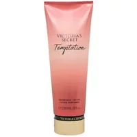 Pink gradient tube of Victoria's Secret Temptation Body Lotion, 236ml, with gold cap and black text.
