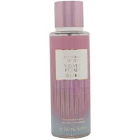 Victoria's Secret Velvet Petals Bliss body mist, 250ml, pink gradient bottle with metallic pink cap.