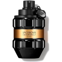 Black grenade-shaped bottle of Viktor & Rolf Spicebomb Extreme Eau de Parfum with gold label and VR logo.