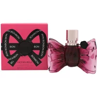 Pink bow-shaped Viktor&Rolf Bonbon Eau De Parfum bottle with matching pink box, 30ml size.