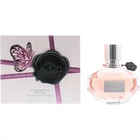 VIKTOR&ROLF Flowerbomb Nectar Eau De Parfum Intense 50ml, pink faceted bottle, silver cap, black seal.