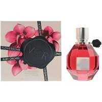VIKTOR&ROLF Flowerbomb Ruby Orchid Eau De Parfum 50ml in faceted pink bottle with black cap, floral box design.