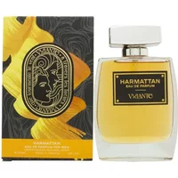 Volante Harmattan Eau De Parfum 100ml with clear square bottle, black label, and matching box with gold accents.