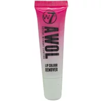 Pink and white tube of W7 Absent Without Lipstick Lip Colour Remover, 8.4ml, with black text and logo.