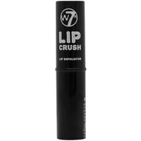 Black W7 Crush Lip Exfoliator tube with white text and sleek cylindrical design, 2.5g.