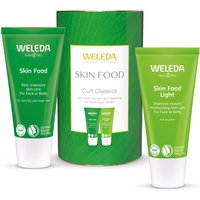 Weleda Skin Food Cult Classics Gift Set with two green tubes and a cylindrical green box.