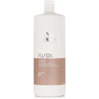White Wella Fusion Intense Repair Shampoo bottle, 1000ml, with copper label and flip-top cap.