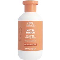 Wella Invigo Nutri Enrich Shampoo, 300ml, orange bottle with white cap and label, featuring Goji Berry.