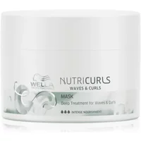 Wella Professionals Nutricurls Mask 150ml, white jar with silver logo and green wave design, for waves and curls.