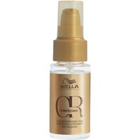 Wella Professionals Oil Reflections hair oil in a clear bottle with a gold pump and label, 30ml size.