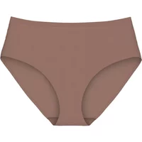 Brown women's Triumph Shape Smart Maxi string with seamless design and high-cut leg openings.