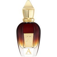 Gold-capped bottle of Xerjoff Alexandria Orientale Extrait de Parfum, amber gradient glass with gold emblem.