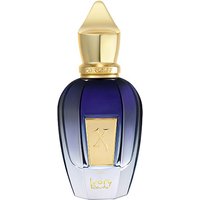 Blue and gold Xerjoff Ivory Route Eau de Parfum bottle with a pointed cap and embossed gold label.