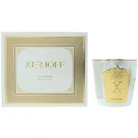 Xerjoff TuberHype candle, 200g, in white and gold glass holder with matching decorative box.