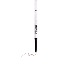 Xlash Xbrow Eyebrow Pencil in Beige Brown, sleek white casing with black text, fine tip for precise application.