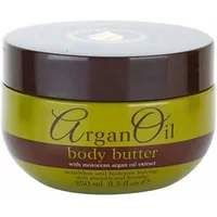 Xpel Body Care Argan Oil Body Butter 250ml in green jar with brown lid and gold text.