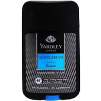 Black Yardley Gentleman Suave deodorant stick, 50ml, with blue label and silver accents.