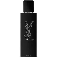 Black Yves Saint Laurent MYSLF Le Parfum bottle, 60ml, with embossed YSL logo and sleek cylindrical design.
